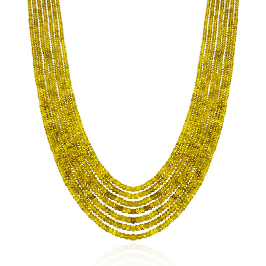 Yellow Tourmaline Kantha Necklace