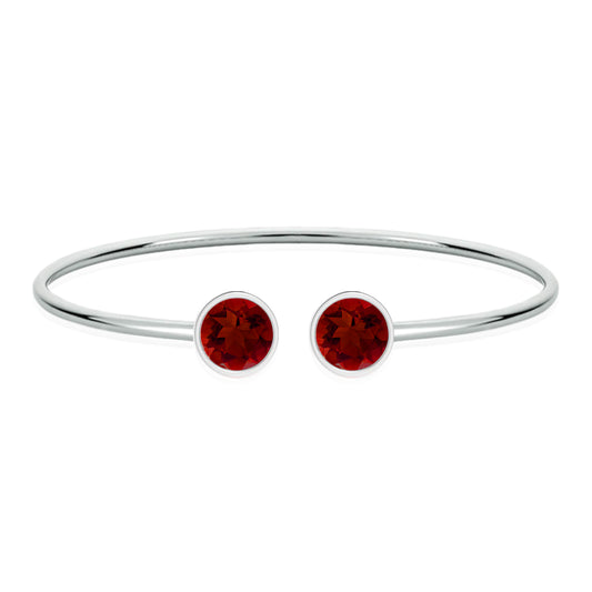 Twin Garnet Moiety Bangle