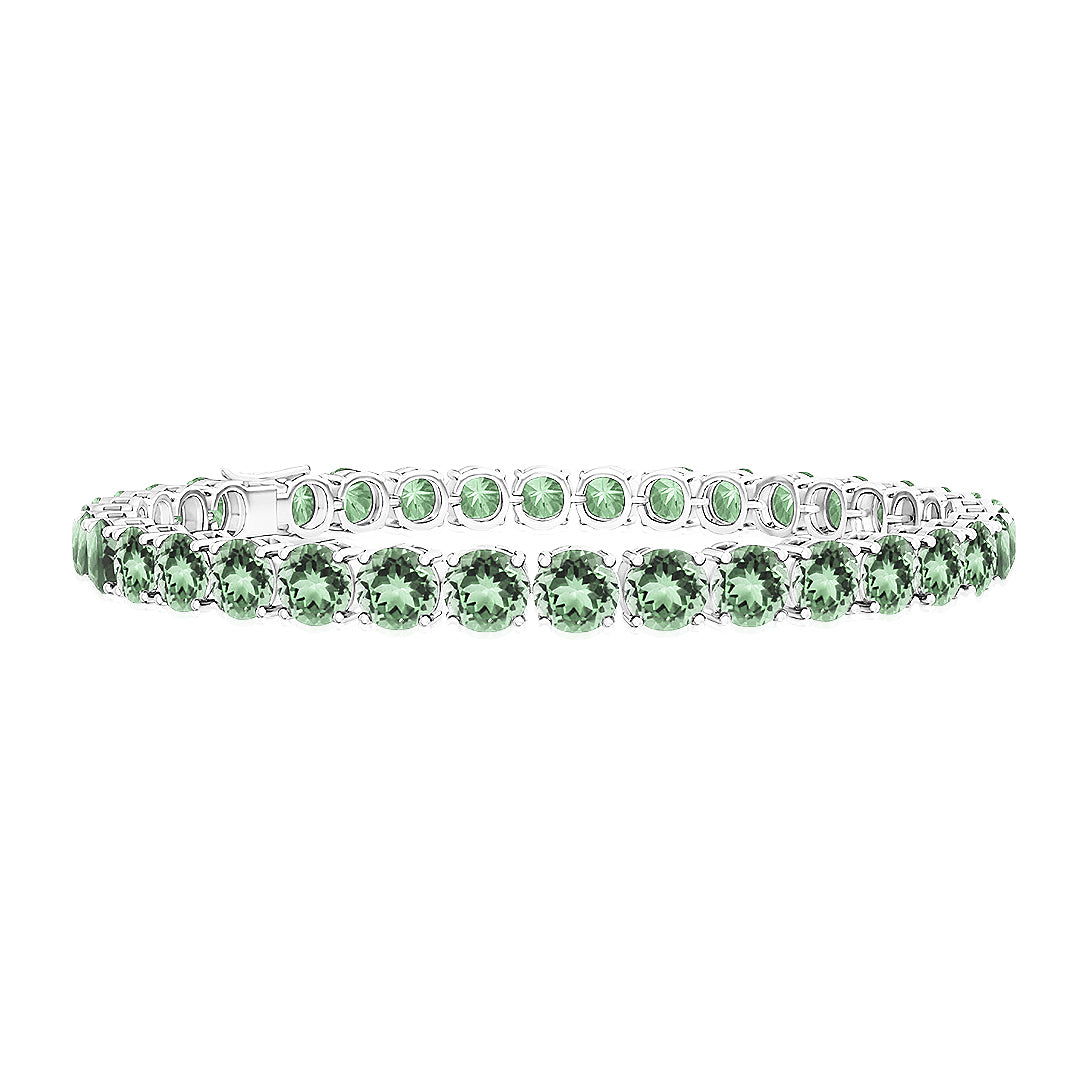 Green Amethyst Eternity Bracelet