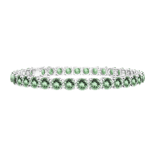 Green Amethyst Eternity Bracelet