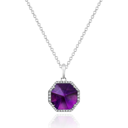 Hexa Amethyst Necklace