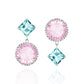 Square Round Double Play Earrings