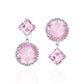 Square Round Double Play Earrings