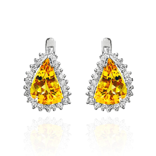 Fancy Citrine Earring Studs
