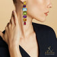 Multi-Colour Baguette Interplay Earrings